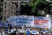 Comunicado Ctera: Masivo paro docente en todo el país: más del 95 % de adhesión